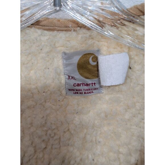Vintage Y2K Carhartt Work Vest with Fleece Lining Brown Size XL - Picture 4 of 6